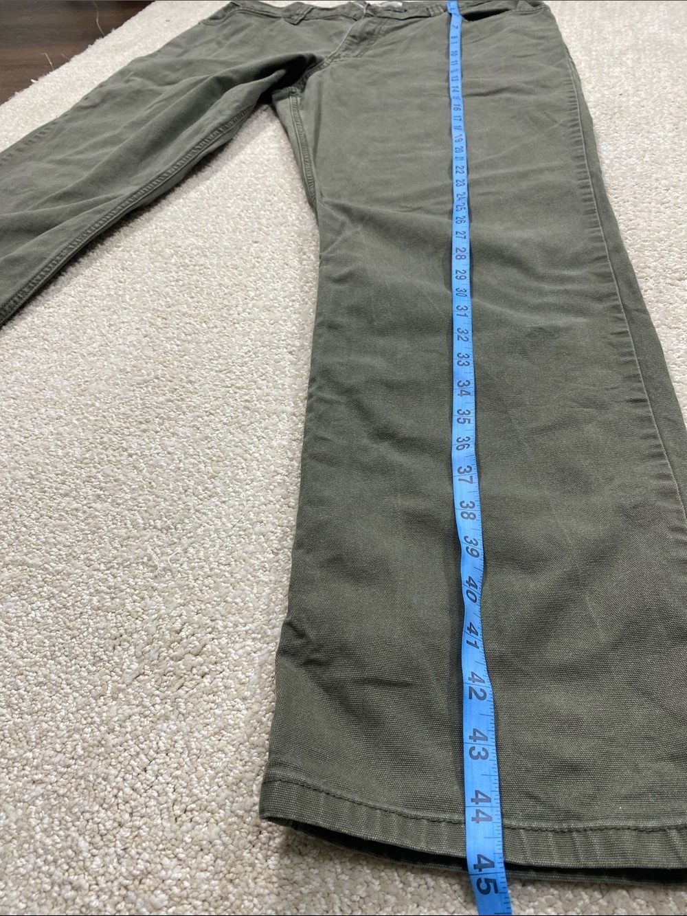 Carhartt Men's Olive Green Straight Fit Work Pants Size 36/34 straight cut relax - Picture 16 of 16